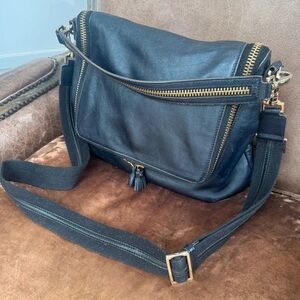 Anya Hindmarch Taupe Leather Wallet with Gold Details